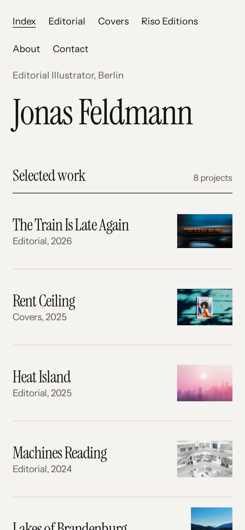 The Folio theme on a phone