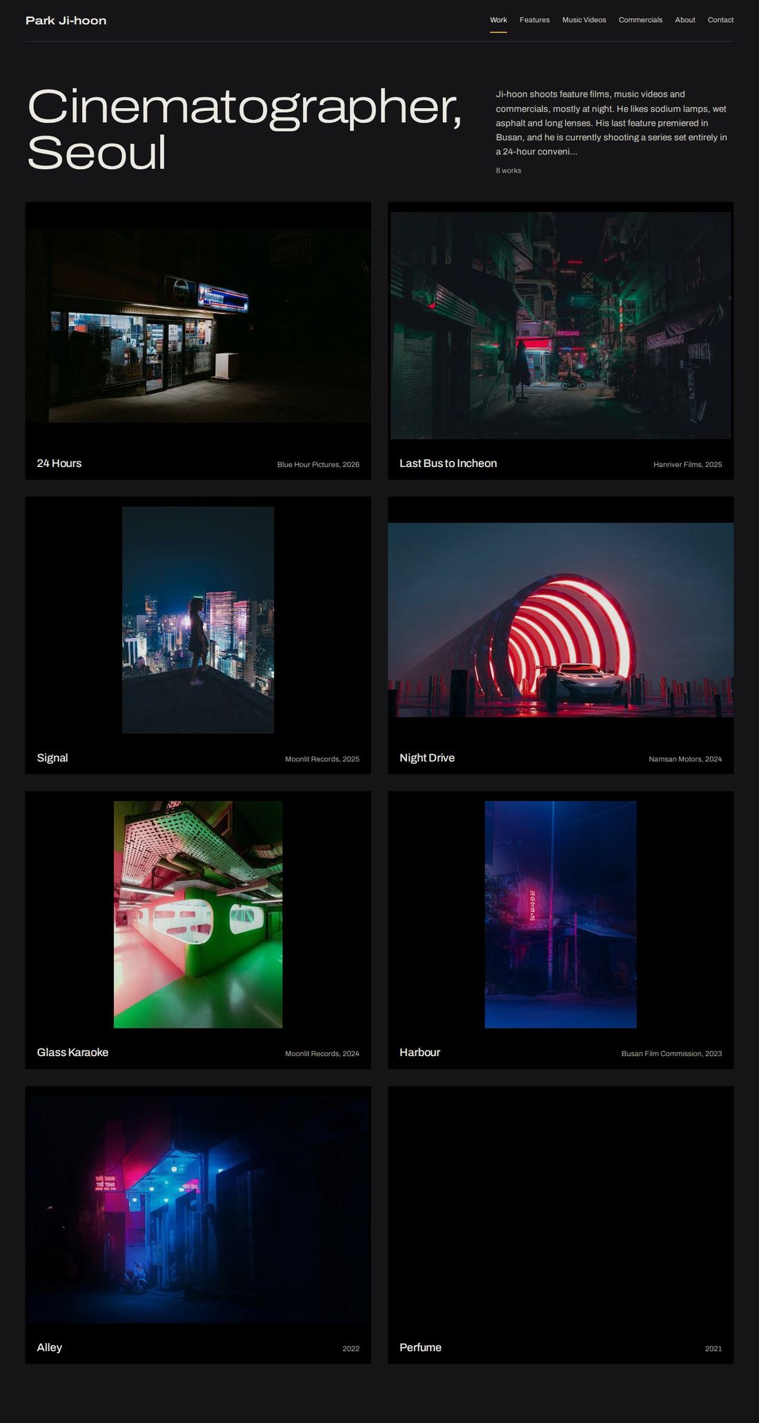 Render theme with Park Ji-hoon’s portfolio