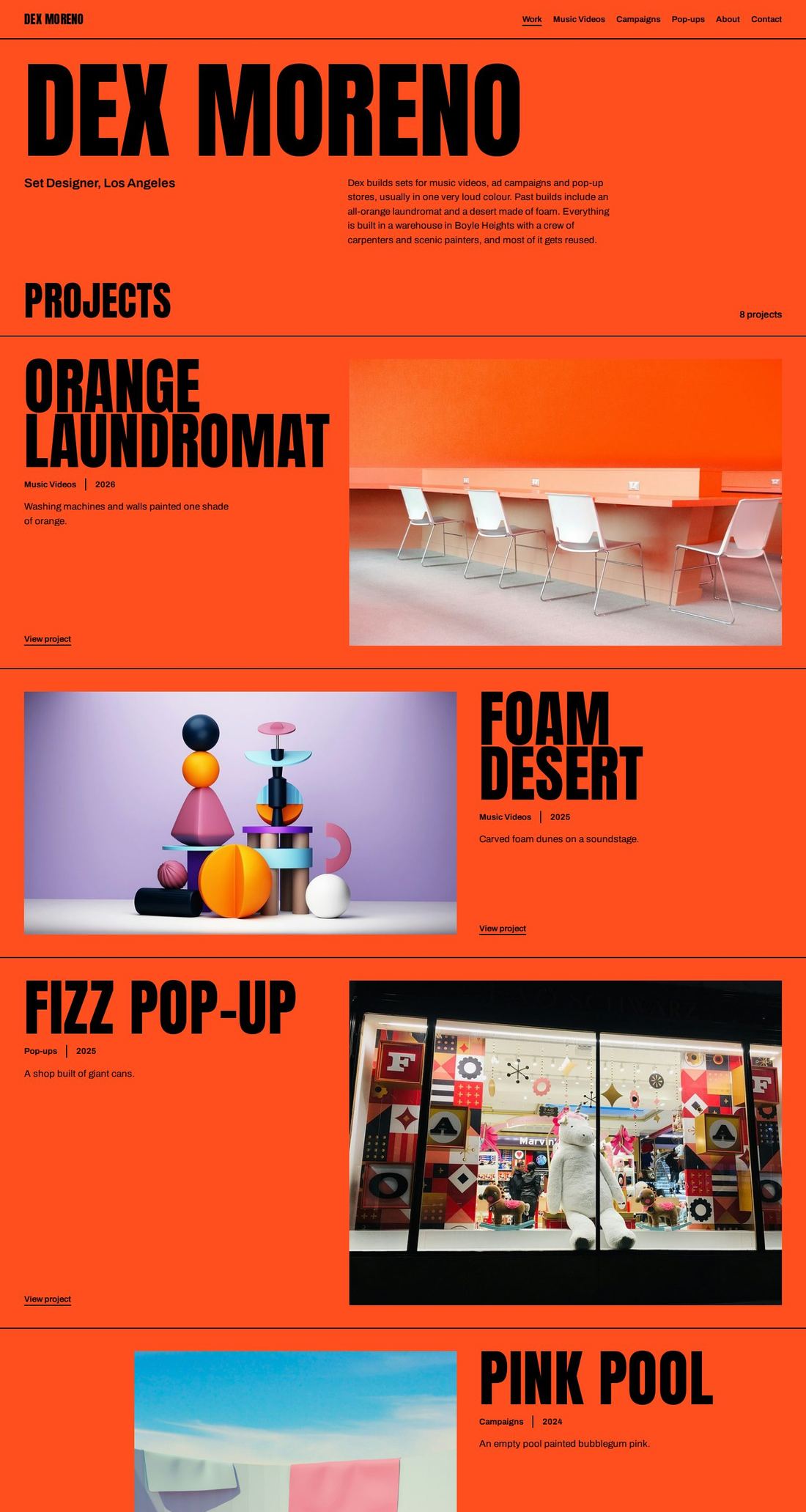 Voltage theme with Dex Moreno’s portfolio